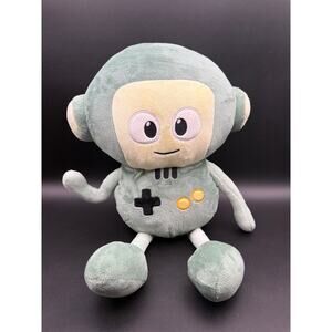 Cute Gray Robot Monkey Plush Kawaii Gamer Alien Stuffed Toy 16”